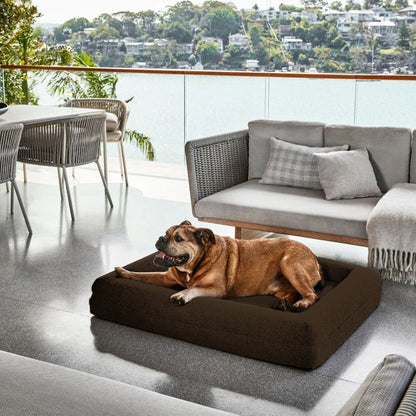Brown Silent-night Premium Orthopaedic Dog Bed With Reflex Memory Foam & Hardwearing Washable Cover - Ideal For All Dog Breeds