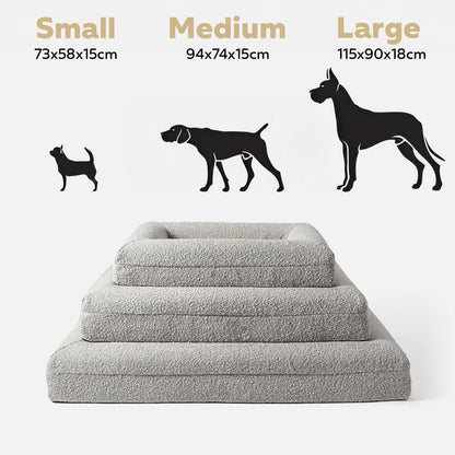 Grey Vet-Approved Orthopaedic Memory Foam Dog Bed - 3-Year No-Sag Guarantee + Lifetime Support Guarantee
