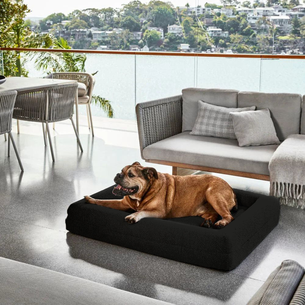 Black Veterinarian Approved Memory Foam Dog Bed - Arthritis & Hip Support + Ideal For All Dog Breeds