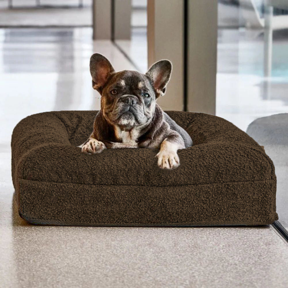 Brown Silent-night Premium Orthopaedic Dog Bed With Reflex Memory Foam & Hardwearing Washable Cover - Ideal For All Dog Breeds