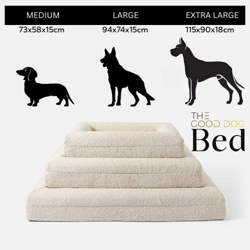 Ivory Fabric - Vet Approved Orthopaedic Foam Dog Bed - Medium - For All Ages & Breeds - Features Medical Grade Joint Support, No-Sag Guarantee