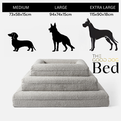 Grey - Vet Approved Orthopaedic Foam Dog Bed - Medium - 3 Year No Sag Guarantee + Support Guarantee